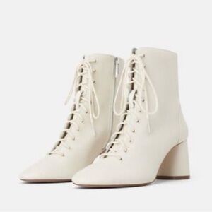 Zara laced heeled boots